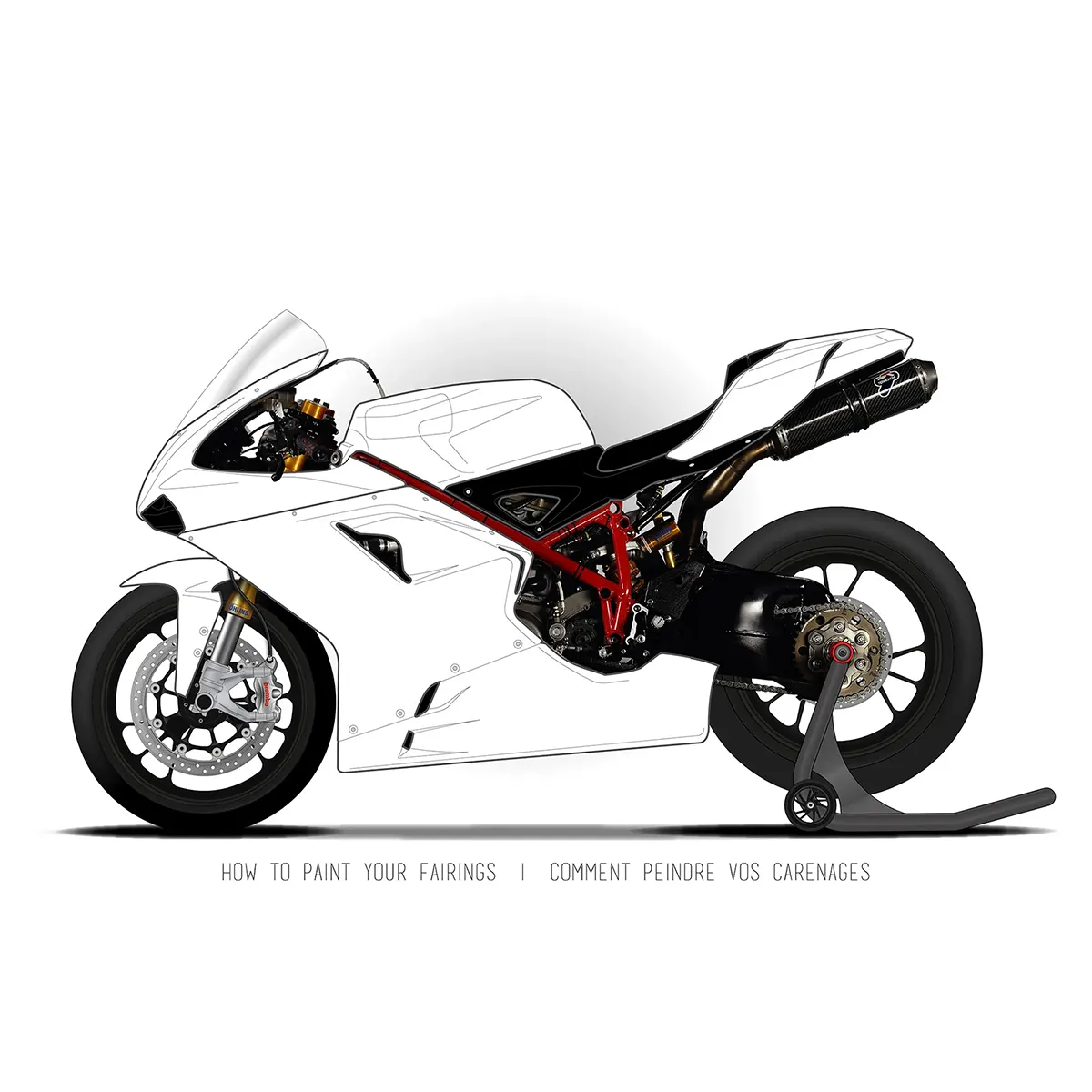 Kit déco ASD Ducati 1198 Blanc / Noir / Rouge – Image 3